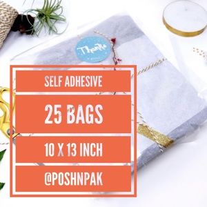 25 Clear Poly Bags for inventory storage 10 x 13 inches